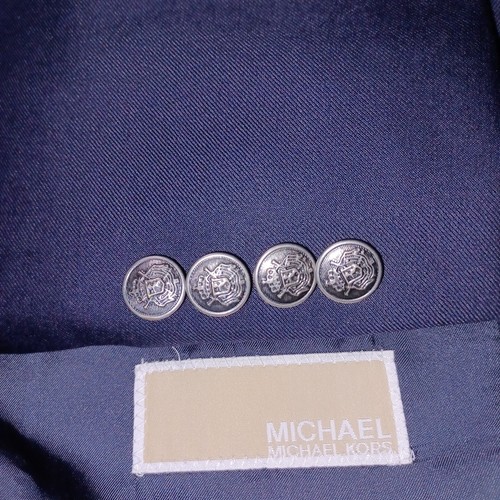 Michael Kors Blazer Uomo 40R Giacca Tuta Blu Cappotto Sportivo Intervista Bottoni Metallo