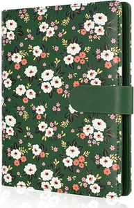Floral Personal Organiser, A5 PU Leather Binder Journal, Refillable A5 Notebook - Picture 1 of 11