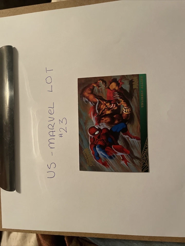 Spider-Man & Puma Unlikely Allies Marvel Fleer Ultra Gold Foil Signature 128 NM - Image 1 of 1