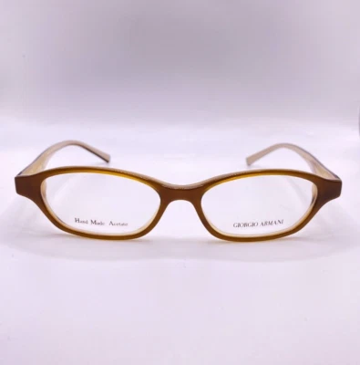 Giorgio Armani GA 384 69P Brown Plastic Oval Eyeglasses Frame 49-15-135 Italy - Image 1 of 3