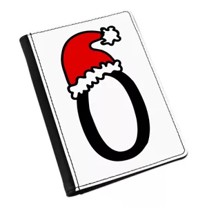 Letra O Gorro de Navidad Funda Pasaporte Rojo Santa Padre Niños Alfabeto - Imagen 1 de 1