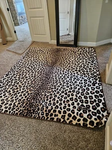 Solaron Blanket throw Thick Ultra Fine Polyester Mink Plush Leopard Heavy Weight - Picture 1 of 9