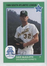 1989 Grand Slam South Atlantic League All-Stars Dave Mcauliffe #32