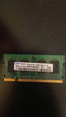 MODULO SODIMM 1GB SAMSUNG M470T2864QZ3-CF7 (A/N M470T2864QZ3-CF7) usato - Immagine 1 di 2