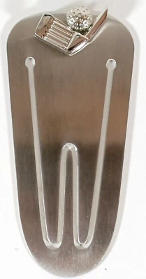 SOLID Metal Bookmark Silver QUALITY Golf Lover Gifts x Golfer Man Him Her Friend - Immagine 1 di 4