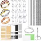 100PC Ring Size Adjuster with Size Measuring Tool& Polishing Cloth,Fits Any Size