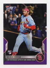 Brendan Donovan  2022 MLB TOPPS NOW Card  #301 CARDINALS RC  PURPLE  /25
