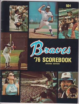 1976 Braves Scorebook Second Edition Andy Messersmith Atlanta Braves - Image 1 of 2