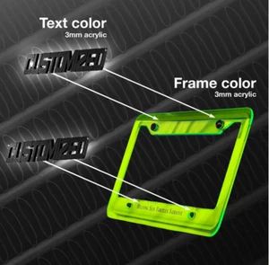 CUSTOM License Plate Frame MULTI COLOR - Picture 1 of 13