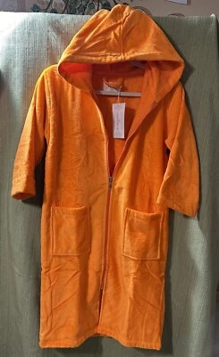 Parador Orange Towels Premium Quality 100% Cotton Hooded L Youth Beach Bathrobe - Image 1 of 4