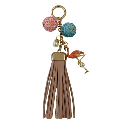 Rosa Flamenco Dije Borla Perla Bolso Cartera Dije Llavero Perla Lentejuelas Foto 1 de 2