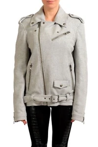 Just Cavalli Women's Gray Wool Zip Up Jacket Coat US S IT 40 - Picture 1 of 5