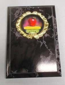 red teacher apple plaque trophy award black board 4 1/2 x 6 1/2 - Picture 1 of 1