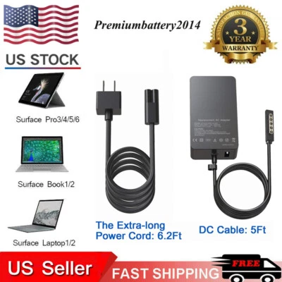 For Microsoft Surface Pro & Pro 2 12V 3.6A 48W Adapter Power Charger 1536 1512 - Image 1 of 4
