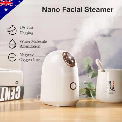 Vaporizador facial Nano Ion pulverizador térmico belleza limpiador facial profundo humidificador Foto 1 de 4