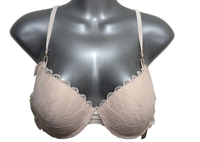 Nicole Miller Pink Padded Push up Bra 38C NM6206 - Image 1 of 4