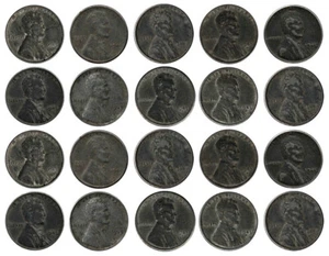 WWII World War Steel Penny Old Coin Cent Collection Lot of 25 - Picture 1 of 1