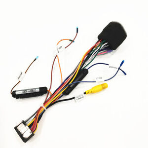 Car Stereo Radio 20PIN ISO Wiring Harness Connector W/Rear View Camera Adapter