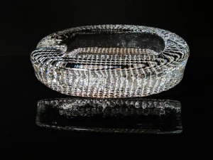 Comoy's of London Clear Crystal Heavy Glass Ashtray made in Italy 7" Long - Picture 1 of 12