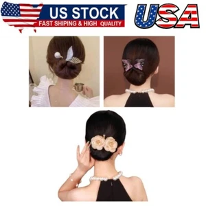 Elegant Lazy Hair Curler,Crystal Hair Bun Maker,French Twist Hairstyle Bun Hair - Picture 1 of 8