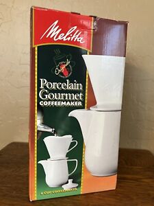 Melitta Porcelain Gourmet Pour - Over Brewer Coffee Maker 6 Cups