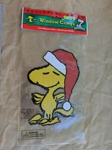 7" CHRISTMAS PEANUTS WINDOW CLING IMAGE ON BOTH SIDES WOODSTOCK, NEW. Jelz 2013