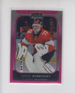 21/22 OPC Platinum Florida Panthers Sergei Bobrovsky Matte Pink card #109