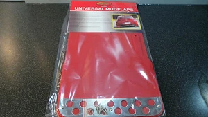 Par de aletas de barro/aletas de barro universales de rendimiento de autos de rally rojos de carreras/carreras - Imagen 1 de 3