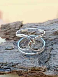 Anillo banda de meditación de plata esterlina 925 sólida anillo hecho a mano todos los tamaños - Imagen 1 de 6