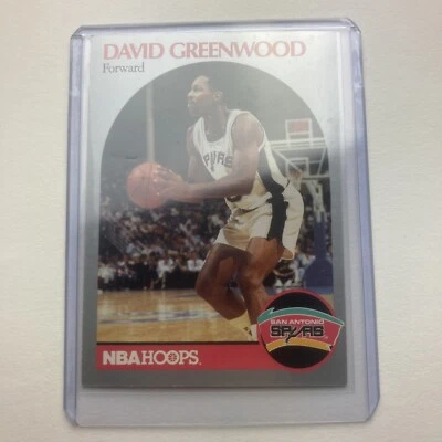 David Greenwood #433 NBA Hoops 1990 Basketball Card (San Antonio Spurs) VG - Image 1 of 2