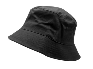 Bucket Hat Mütze Hut Baumwolle schwarz - Bild 1 von 4