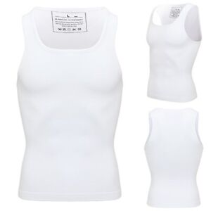 Mens Compression Shirt Slim Tank Top Gynecomastia Body Shaper Vest Tummy Control