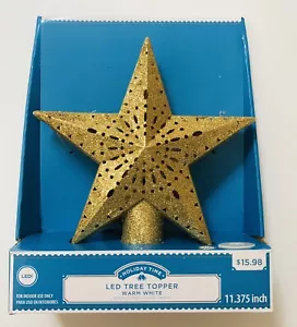Holiday Time Gold Star Lighted Projection LED Tree Topper, 11.4" - Picture 1 of 4