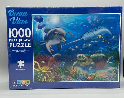 Rompecabezas de 1000 piezas Ocean View Dolphin Sea Creature sellado en caja NUEVO LEER Foto 1 de 4