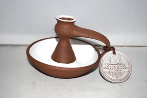 Keramicky Atelier Milan Pracny Ceramic Candlestick Holder w/Handle & Medallion - Picture 1 of 3