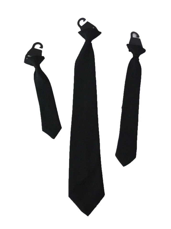 CB4 ACCESSORIES Kinder schwarze Ansteckkrawatte Jungen schwarz Ansteckkrawatte Herren schwarz Ansteckkrawatte Kinder