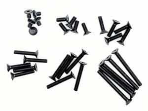 Vite a testa svasata M4x14 DIN7991 acciaio 10,9 nero brunito viti filettate - Foto 1 di 25