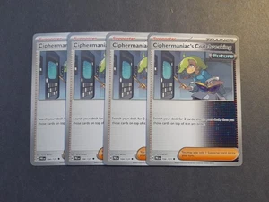 4x Ciphermaniac's Codebreaking 104/131 Pokémon Prismatic Evolutions Playset - Picture 1 of 1