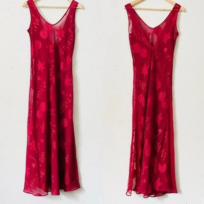 De colección Victoria’s Secret PEQUEÑO Etiqueta Dorada Rojo Maxi Sin Mangas Slip Foto 1 de 4