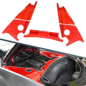 Protector de marco de cubierta de panel de bahía de motor de plástico ABS para Corvette C8 Coupe Z51 2020-25 - Imagen 1 de 8
