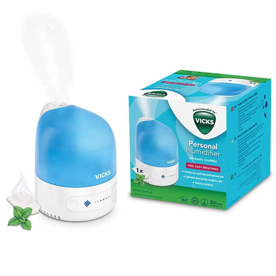 Vicks Personal Humidifier Ultrasonic Cool-Mist Easy Breathing Sleep Cough VUL510 - Image 1 of 4