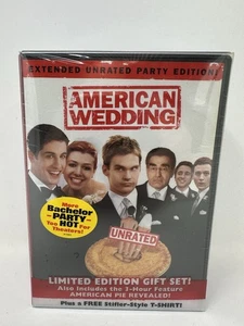 American Wedding Unrated + American Pie Revealed DVD Gift Set + T-shirt *NEW* - Foto 1 di 11