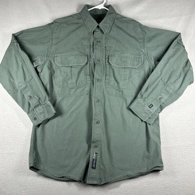 5.11 Tactical Gear Button Up Long Sleeve M Regular Style 72157 Green Read Desc. - Image 1 of 4