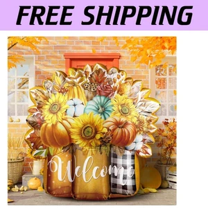 Fall-Themed 5ft Inflatable Mason Jar Flowers with Built-In LED – Outdoor Charm - Picture 1 of 9