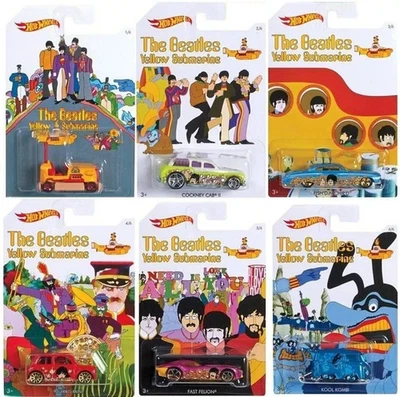 Hot Wheels  - The Beatles Yellow Submarine  -  Limited Edition Set of 6 - DML69 - Image 1 of 4