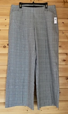 Old Navy High-Rise Pixie Wide Leg Pant Womens XL Black White Plaid Comfort NWT - Image 1 of 4