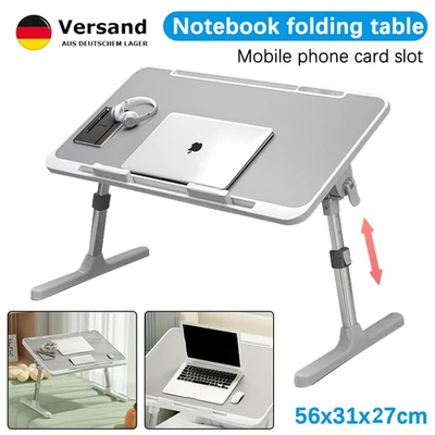 Mobiler Laptoptisch Betttisch Notebook Tisch klappbar höhenverstellbar SA4 - Bild 1 von 4