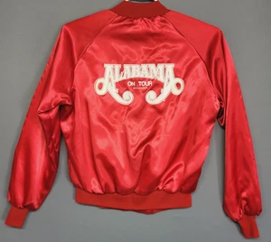 Giacca Vintage 1983 Tee Jays Satin Bomber Alabama On Tour Grande Banda Rossa Concerto - Foto 1 di 12