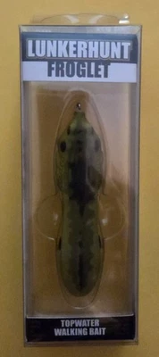 NUEVO Señuelo de Pesca LunkerHunt 3" Rana Verde FGLT307-Sapo Topwater Cebo para Caminar Foto 1 de 4