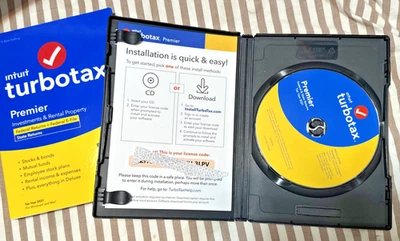 2021 TurboTax Premier Federal + State Investments & Rental Property CD Open box - Image 1 of 4